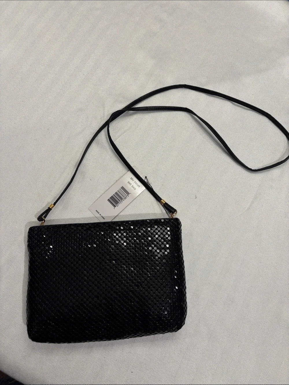 Black Metal Mesh Evening Bag